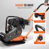 VEVOR Plate Compactor; 6.5 HP 196CC Gas Engine 5; 600 VPM; 4; 200 lbs Force Vibratory Compaction Tamper with 22.1 x 15.9 in Plate for Walkways; Patios