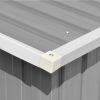 Garden Shed Gray 101.2"x306.7"x71.3" Galvanized steel