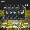 4Pcs/lot Mini 150W LED Moving Head Light Beam Spot 18 Rotating Prisms Dj Dmx Stage Light Effect Light Disco Dj Bar Wedding Club