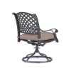 Square 8 - Person 63.98" Long Dining Set with Dupione Brown Cushions