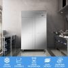 4 Door Dining Room Refrigerator with 8 Adjustable 48" Wide Stainless Steel Shelves 36 Cubic Feet Temperature Control 33��F~40��F