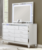 Sterling King 5 PC LED Bedroom set made with wood in White Color