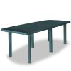 11 Piece Patio Dining Set Plastic Green