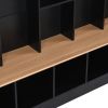 ON-TREND Wide Design Hall Tree with Storage Bench, Minimalist Shoe Cabinet with Cube Storage & Shelves