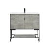 Manhattan Comfort Scarsdale 36" Bathroom Vanity Sink in Grey