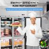 4-Door Upright Freezer with 8 Adjustable Shelves, 48" Wide Stainless Steel Reach-in, Temperature Control -1��F ~ 8��F