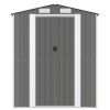 Garden Shed Light Gray 75.6"x336.6"x87.8" Galvanized Steel