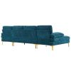 U-Shaped 4-Seat Indoor Modular Sofa Blue-Green Color