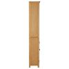 Bookcase with 2 Doors 35.4"x11.8"x78.7" Solid Oak Wood