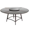 7 Piece Patio Dining Set with Cushions Poly Rattan Brown