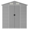 Garden Shed Light Gray 75.2"x385.8"x78" Galvanized Steel