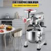 VEVOR Commercial Stand Mixer, 20Qt Stainless Steel Bowl, 1100W 2 in 1 Multifunctional Electric Food Mixer with Meat Grinder & 3 Speeds