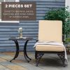 Aluminum Adjustable Chaise Lounge Chair, Folding 4-Position Patio Recliner, Wheels, Armrests, Side Table, Cushion for Poolside, Backyard, Deck